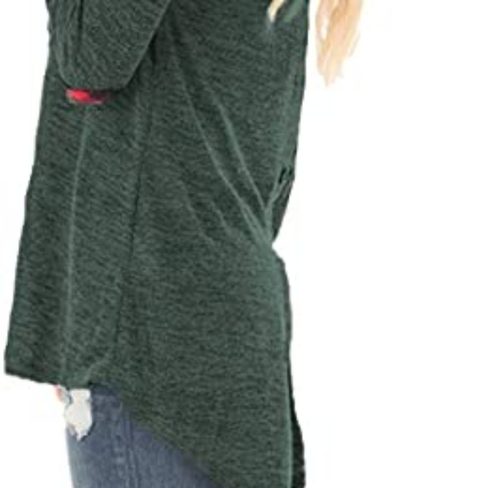 Long Sleeve Elbow Patchwork Tunic New - image 4